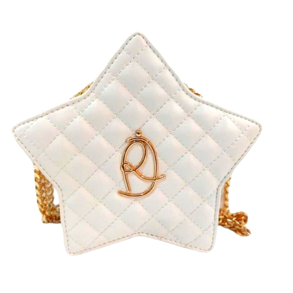 Luxury mini vegan leather star bag😍